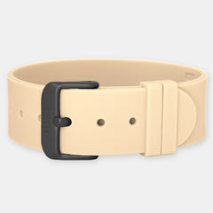 Sand Silicone Strap - Matte Black Buckle