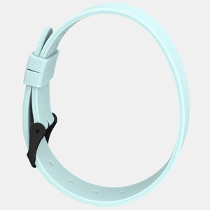 White Silicone Strap - Matte Black Buckle