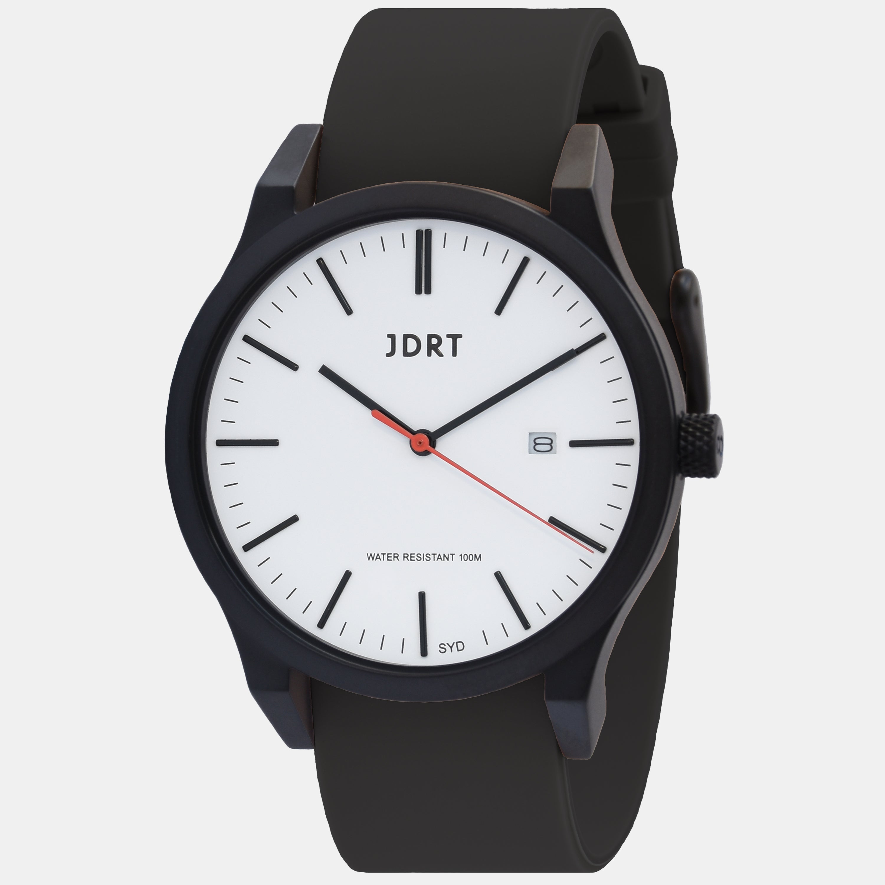 Matte Black White Black Watch JDRT