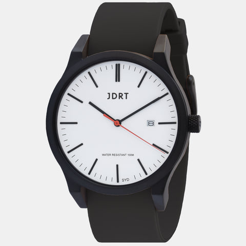 Matte Black White / Brown
