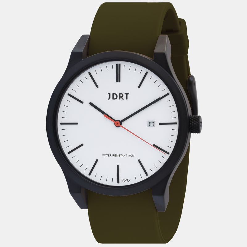 Matte Black White / Brown