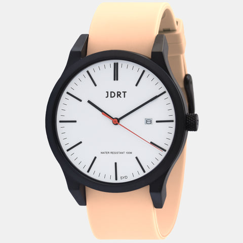 Matte Black White / Brown