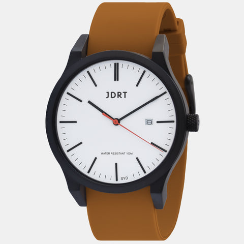 Matte Black White / Brown