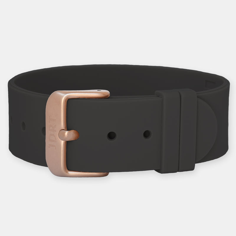 Jet Silicone Strap - Matte Rose Gold Buckle