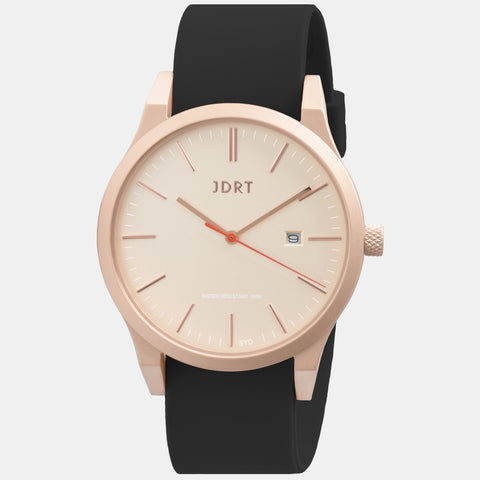Matte Rose Gold / Tan Silicone