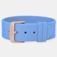 Sky Silicone Strap - Rose Gold Buckle