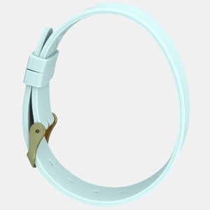 White Silicone Strap - Matte Rose Gold Buckle