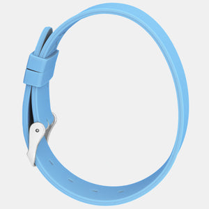 Sky Silicone Strap - Silver Buckle