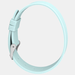 White Silicone Strap - Silver Buckle